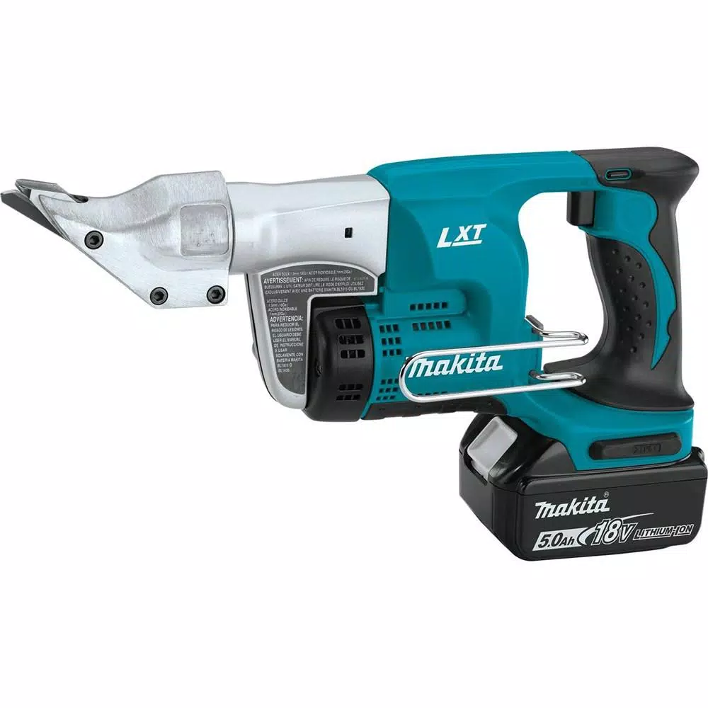 Makita 18V LXT Cordless 18-Gauge Straight Shear Kit with Two 5.0Ah Batteries and Charger
