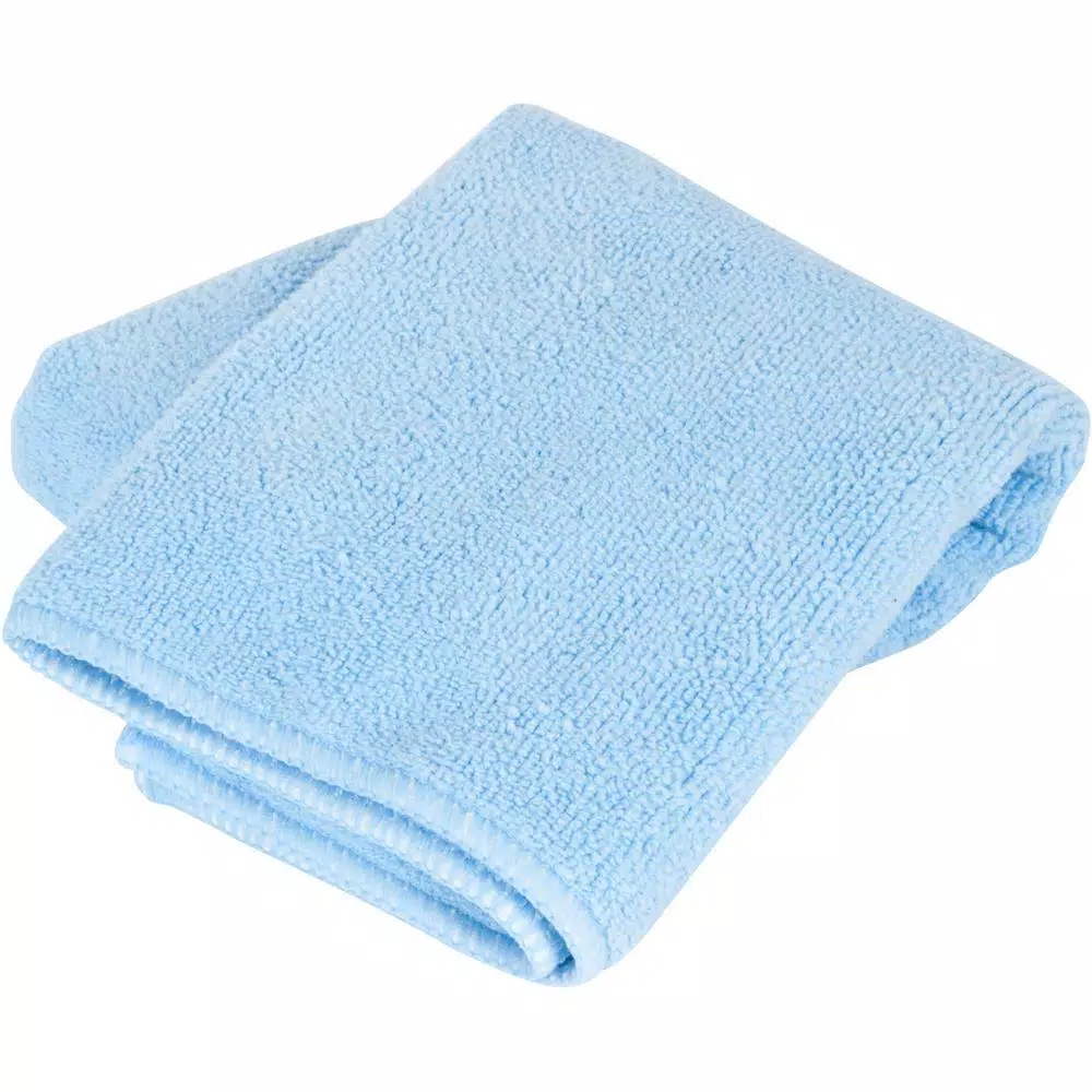 QEP 18 in. x 18 in. Microfiber Multi-Surface Cleaning and Polishing Cloth, Blue