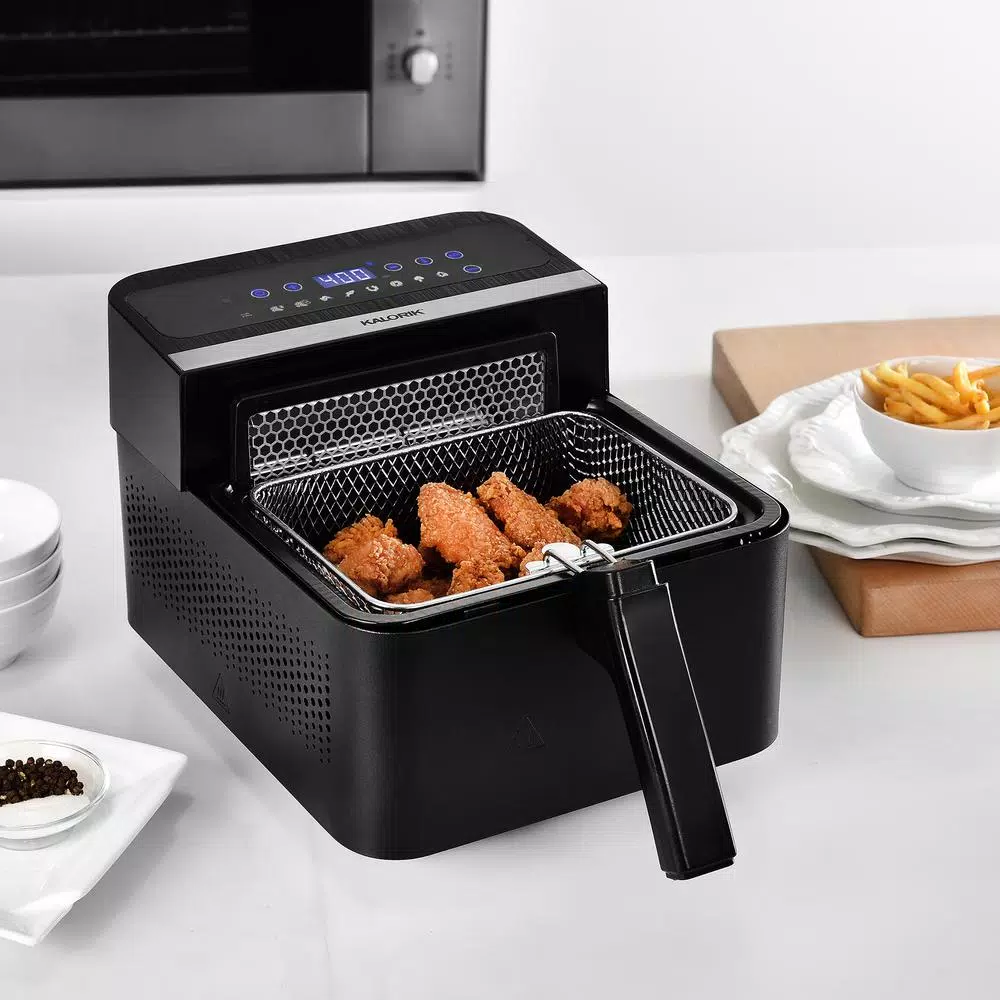 KALORIK 2-in-1 Digital Air Fryer and Deep Fryer, 3.5 Qt., Black