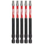 Milwaukee SHOCKWAVE Torx T25 3.5 in. Impact Duty Steel Screwdriver Bits, 5-Pack thumbnail 1