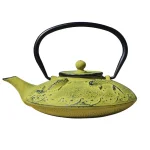 Old Dutch Agon Koi 3.12-Cup Cast Iron Teapot with Porcelain Enamel Lining - Moss Green thumbnail 1