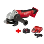 Milwaukee M18 18V Cordless 4-1/2 in. Cut-Off/Grinder Starter Kit with 5.0Ah Battery and Charger thumbnail 1