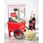 Nostalgia Coca-Cola Hot Air Popcorn Maker with Cart, 4 oz. Capacity, Red thumbnail 2