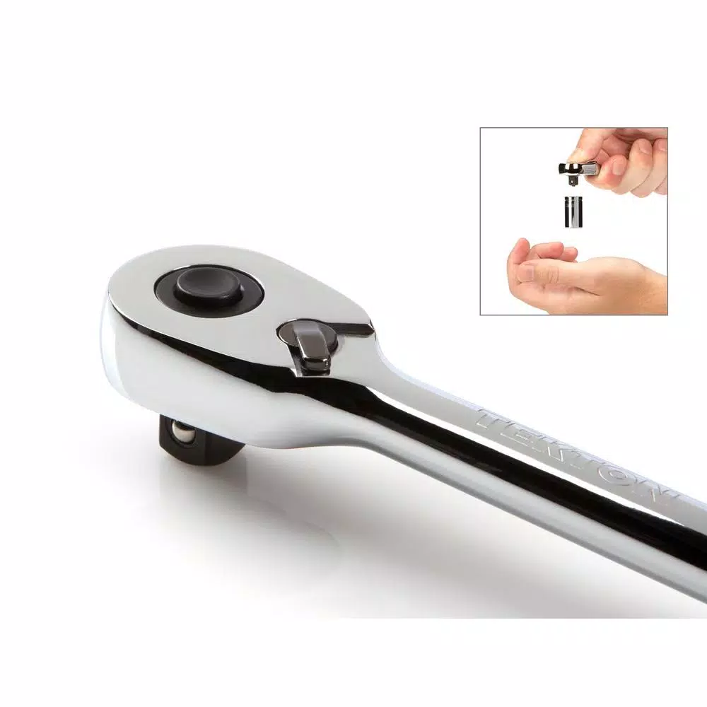 Tekton 1/4 Inch Drive x 6 Inch Quick-Release Ratchet, 90-Tooth Ultra-Compact Design