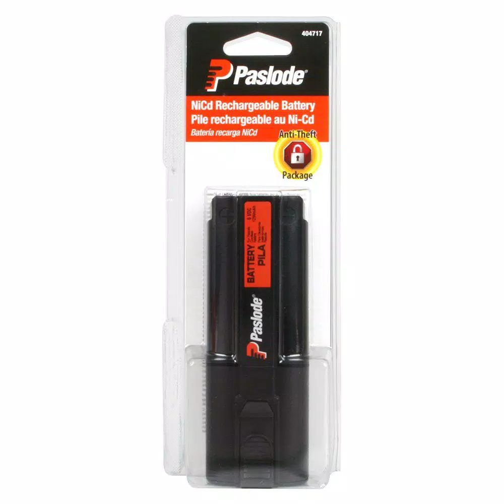 Paslode 6V Oval Ni-Cd Rechargeable Battery for Cordless Framing and Finish Nailers