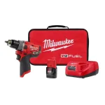 Milwaukee M12 FUEL 12V Brushless 1/2 in. Hammer Drill Kit with 2.0 Ah Battery and Bag thumbnail 1