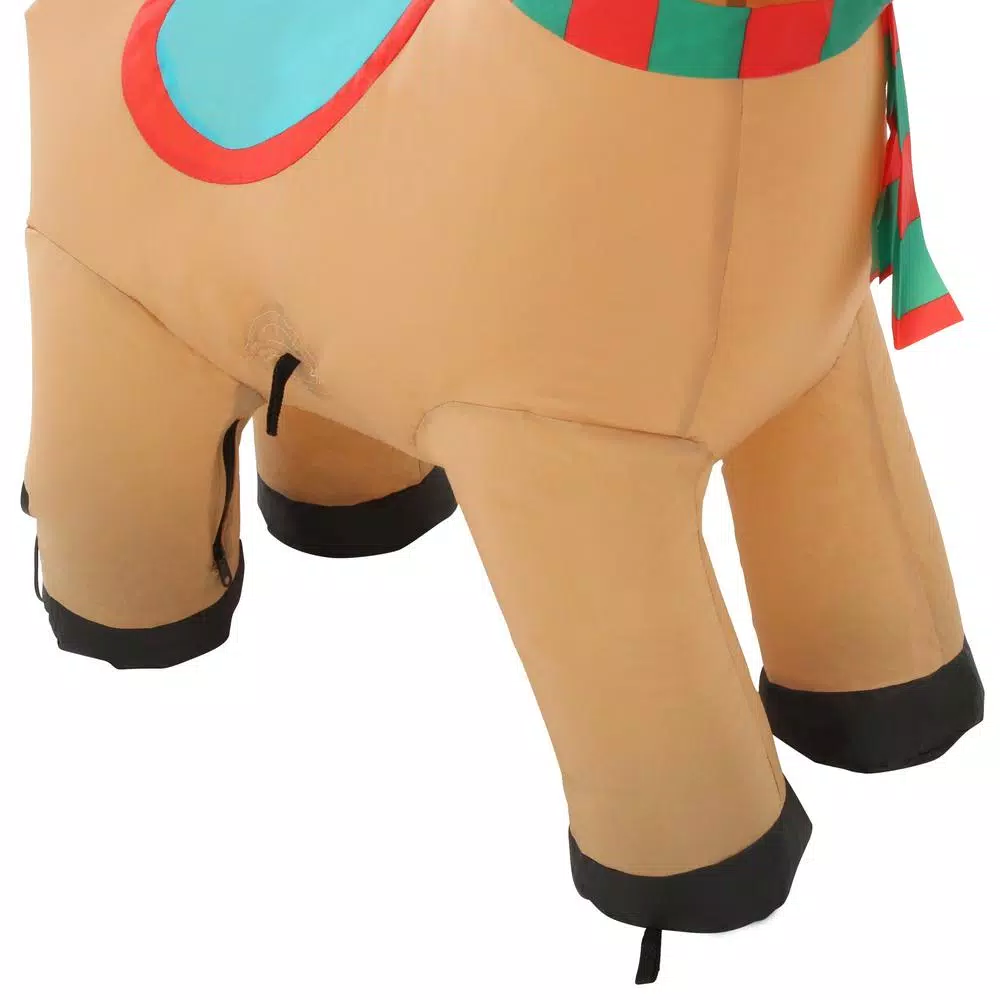 Home Accents Holiday 3.5 ft. Pre-Lit Airblown Inflatable Reindeer with LED Lights, Outdoor Holiday Decoration