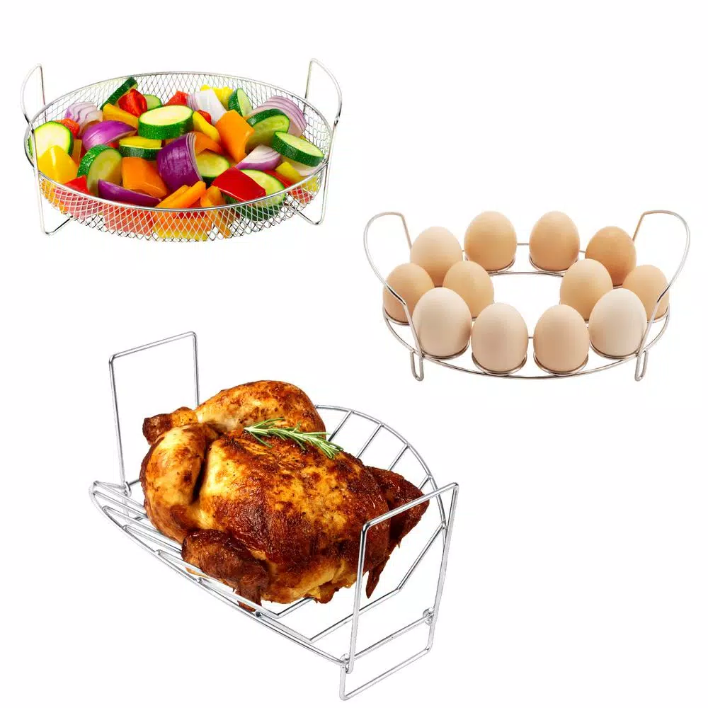 GoWISE USA Ovate 9.5 Qt. Stainless Steel Oval Electric Pressure Cooker with 6 Accessories