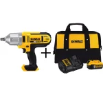 DEWALT 20V MAX XR 1/2 in. High Torque Brushless Impact Wrench Kit with 5.0Ah Battery and Charger thumbnail 1