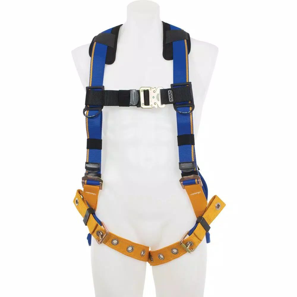 Werner Blue Armor 2000 Standard 1 D-Ring Safety Harness, Medium/Large, Blue