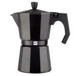 Magefesa Kenia Noir 6-Cup Aluminum Espresso Maker - Stovetop Moka Pot, Black thumbnail 1