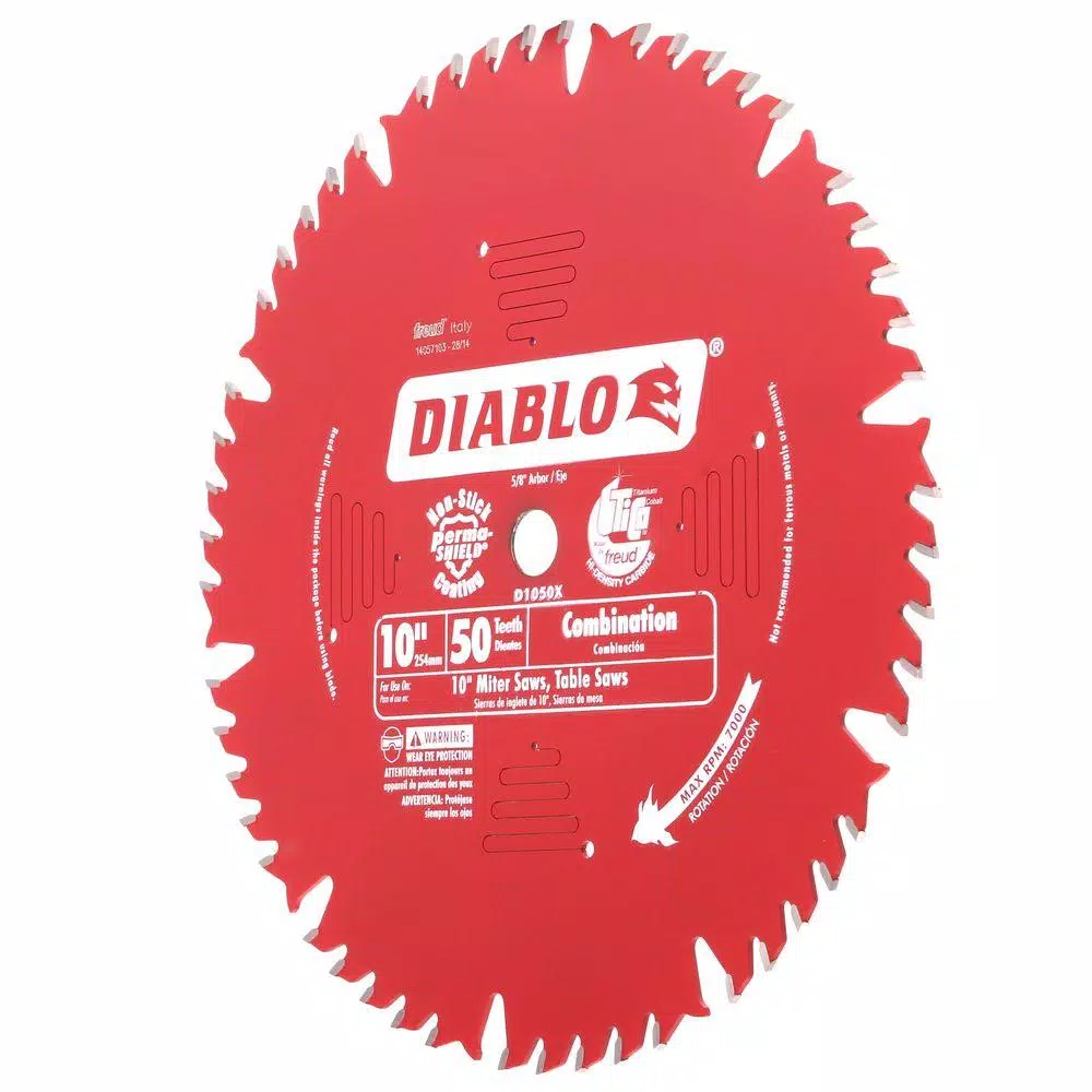 Diablo 10 in. x 50-Teeth Combination Carbide Circular Saw Blade
