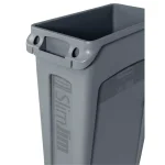 Rubbermaid Commercial Products Slim Jim 23 Gallon Gray Vented Resin Trash Can thumbnail 4