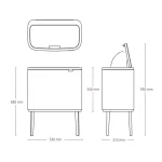Brabantia Bo Touch Bin 9.5 Gal. Dual Compartment Gold Steel Rectangular Touch Trash Can thumbnail 11