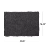 Noble House Marnie Dark Grey Acrylic Throw Blanket, Modern Solid Pattern thumbnail 4