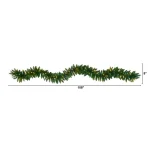 Nearly Natural 9 ft. Pre-lit Artificial Pine Christmas Garland with 50 Warm White LED Lights thumbnail 2