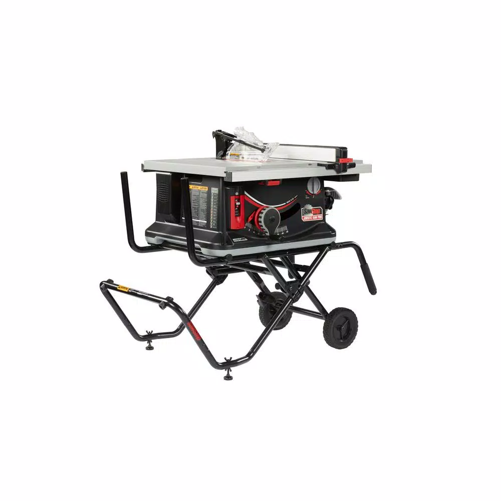 SawStop 10-Inch Jobsite Saw Pro 1.5 HP Table Saw with Mobile Cart Assembly