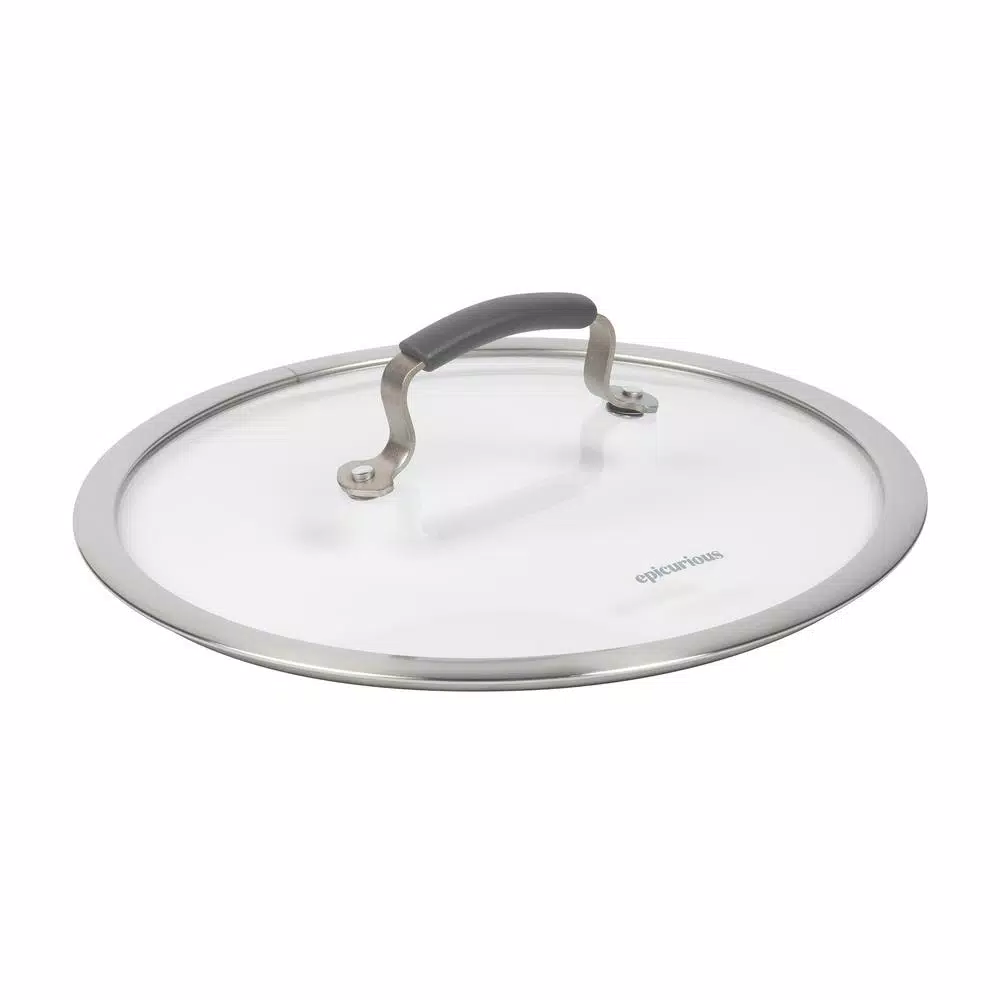 Epicurious 6 qt. Hard-Anodized Aluminum Nonstick Stock Pot with Glass Lid, Blue