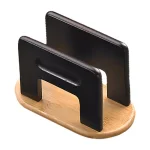 Creative Home Natural Bamboo Espresso Napkin Holder - Upright Tabletop Tissue Dispenser thumbnail 1