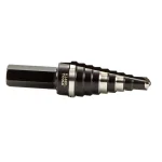 Klein Tools Double Fluted Step Drill Bit, 1/4 in. to 3/4 in., 3/8 in. Hex Shank, High Speed Steel thumbnail 4