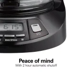 Hamilton Beach 12-Cup Programmable Drip Coffee Maker with Black Stainless Steel Accents thumbnail 3