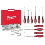 Milwaukee 66-Piece Mechanic Hand and Tool Set with 3/8 in. Drive Ratchet, Sockets, Screwdrivers, and Hook & Pick thumbnail 1