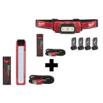 Milwaukee REDLITHIUM USB Rechargeable Rover Pocket Flood Light & Hard Hat Headlamp Combo thumbnail 1
