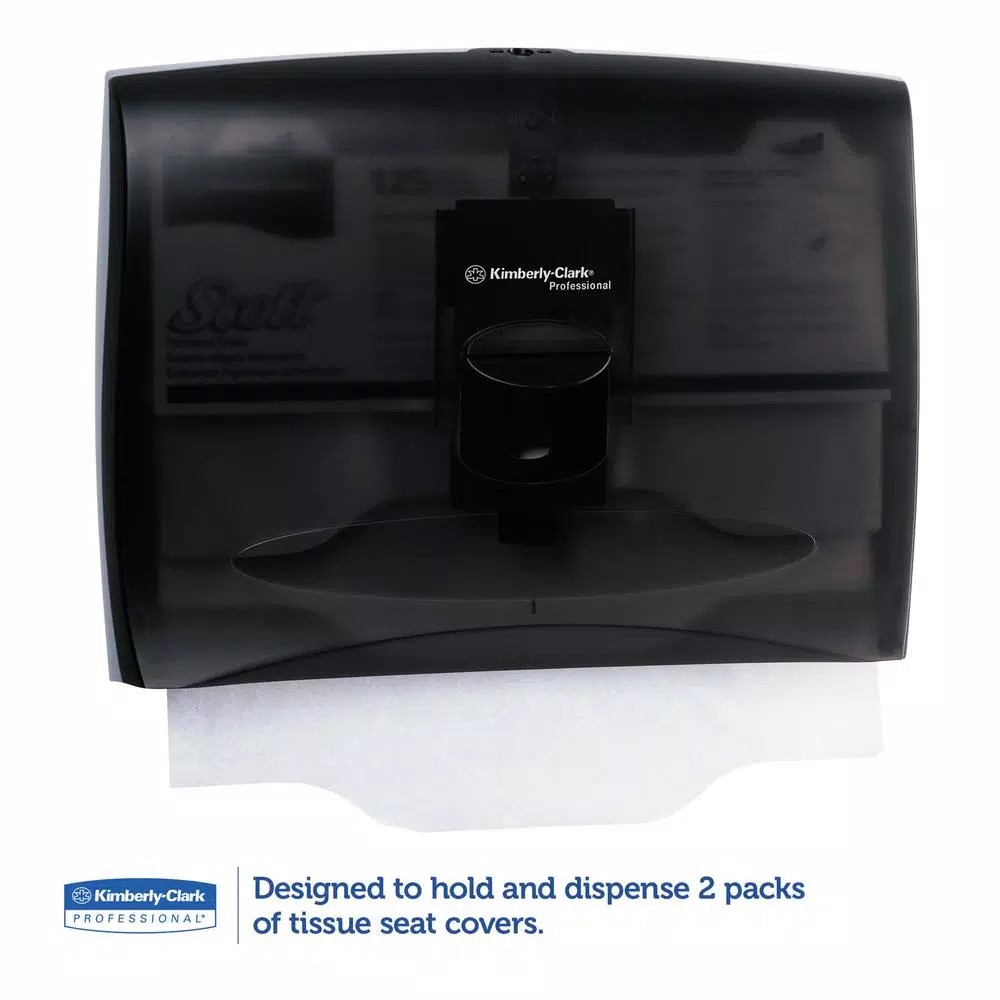 Kimberly-Clark PROFESSIONAL In-Sight Plastic Toilet Seat Cover Dispenser, Smoke Gray, 17.5 x 13.25 in.