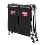 Rubbermaid Commercial Products Executive 8-Bushel Collapsible Multi-Stream X-Cart with Stainless Steel Frame thumbnail 4
