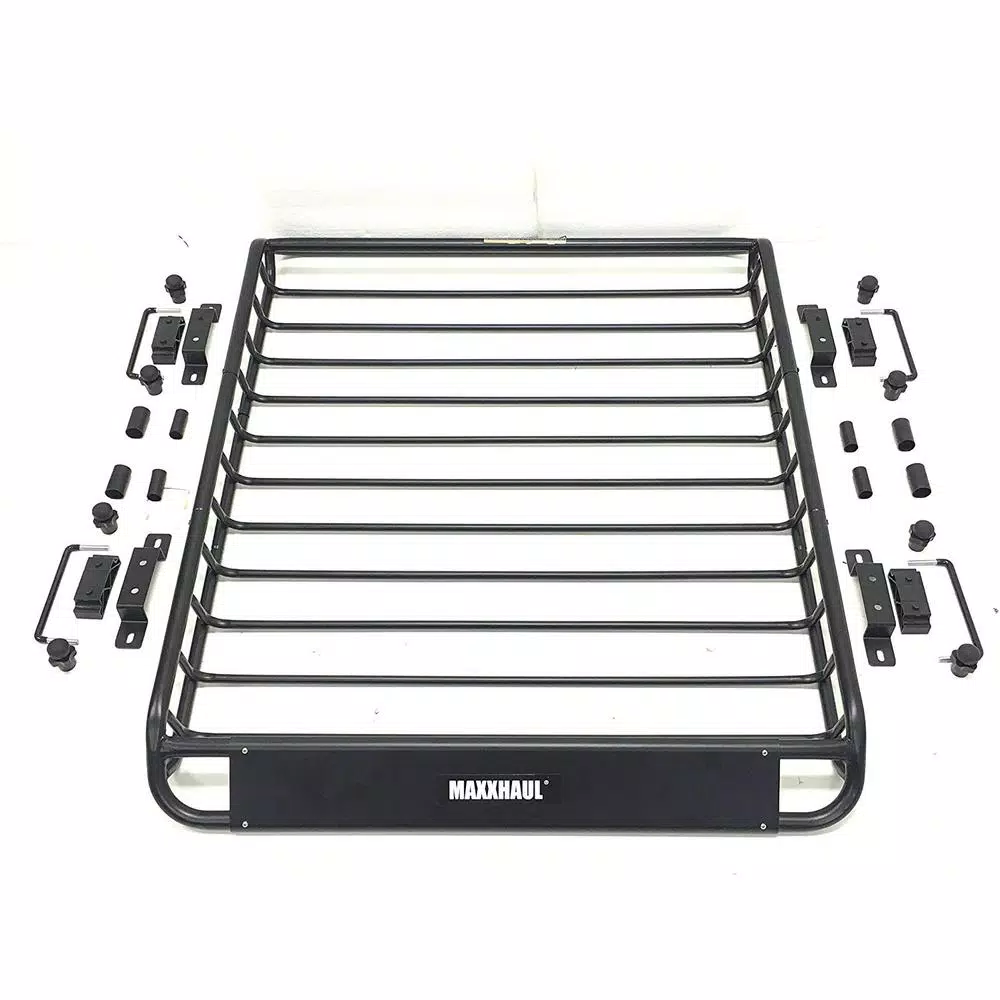 MaxxHaul 46" x 36" Universal Steel Roof Rack Cargo Basket, 150 lb Capacity