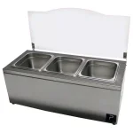 Paragon Pro-Series Stainless Steel Insulated Condiment Server with Acrylic Lid thumbnail 1