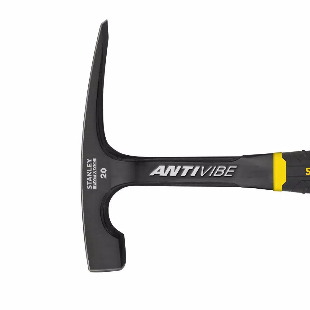 Stanley FatMax 20 oz. 11 in. AntiVibe Brick Hammer with Blade Edge and Rubber Grip
