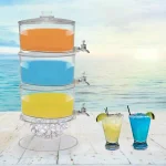 Classic Cuisine 3-Tier Beverage Dispenser, 354 oz BPA-Free Plastic Drink Server with 4 Removable Spigots thumbnail 5
