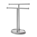 Umbra Palm Towel Tree, Freestanding Two-Tiered Hand Towel Rack in Nickel thumbnail 6