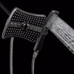 AKDY 9 in. Dual Shower Head and Handheld Wand Combo, 4 Spray Modes, Antique Bronze thumbnail 4