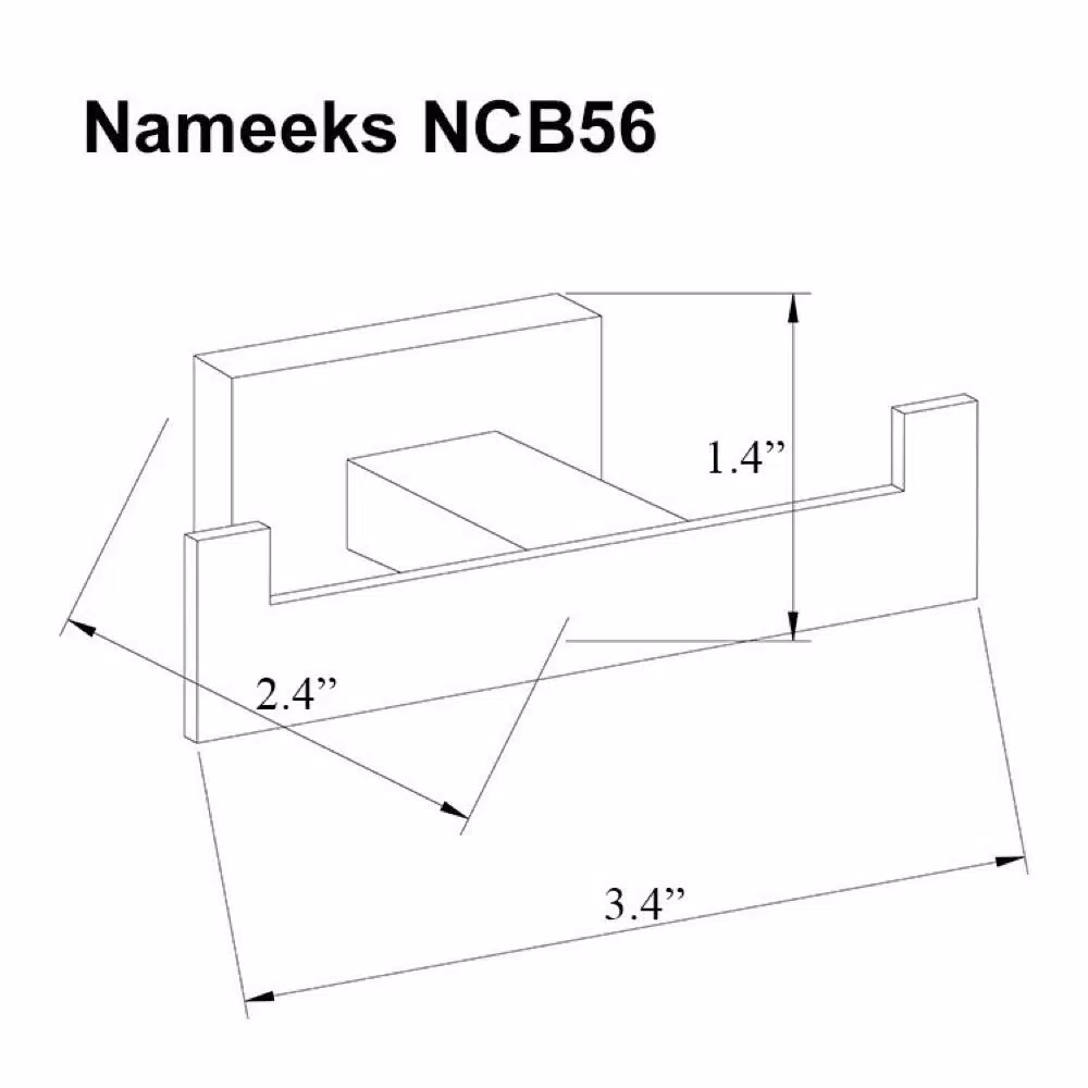 Nameeks General Hotel Wall Mounted Bathroom Hook, Black Zinc Alloy