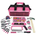 Apollo 201-Piece Home Tool Kit with Soft-Sided Tool Bag, Pink thumbnail 1