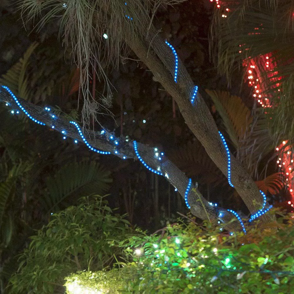 Wintergreen Lighting 150 ft. Blue LED Rope Light Kit, 1800-Light Dimmable & Weather Resistant