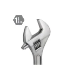TEKTON 12 in. Adjustable Wrench, Carbon Steel with Satin Chrome Finish thumbnail 5
