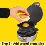 Hamilton Beach 600W Silver Non-Stick Breakfast Sandwich Maker thumbnail 5