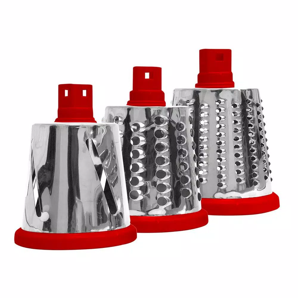 As Seen on TV NutriSlicer 3-in-1 Rotating Mandoline Slicer and Grater, Stainless Steel