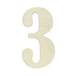 Jeff McWilliams Designs 18 in. Oversized Unfinished Wood Number 3 - Industrial Style Wall Decor thumbnail 1