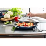 Blue Diamond 12 in. Aluminum Ceramic Nonstick Frying Pan with Glass Lid, Blue thumbnail 2