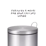 Honey-Can-Do Stainless Steel Step Trash Can Combo Set, 30L and 3L Round thumbnail 5