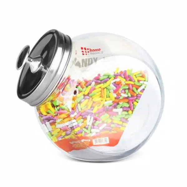 Unbranded 67.5 oz. Classic Glass Candy Jar with Stainless Steel Lid