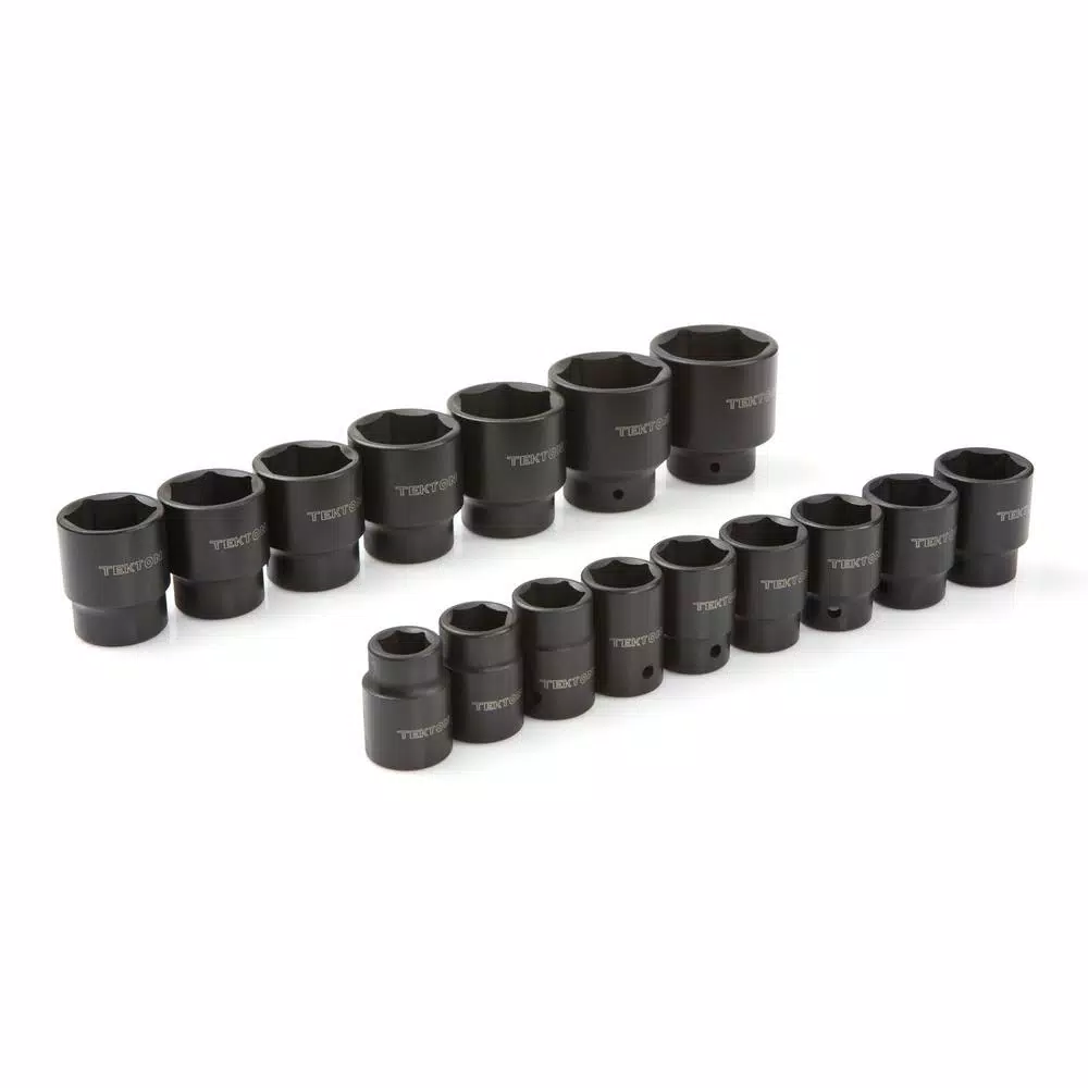 TEKTON 21-Piece 3/4 in. Drive Impact Socket Set, 3/4-2 in. Sizes, with Ratchet and Breaker Bar