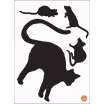 WallPops Black Cat and Mouse Halloween Wall Decal Kit, 24 in. x 17.5 in. thumbnail 3