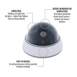 SABRE Dummy Dome Security Camera with Flashing Red LED - Wireless Deterrent for Home and Business thumbnail 2