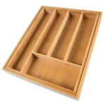 Lavish Home Bamboo Expandable Utensil Drawer Organizer, Brown thumbnail 1