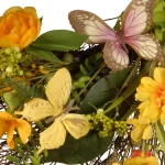 National Tree Company 24 in. Decorative Spring Wreath with Mixed Flowers, Greenery, and Butterflies thumbnail 2